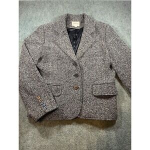 St. John Bay Women's Tweed Wool Blend Blazer Brown Size 12